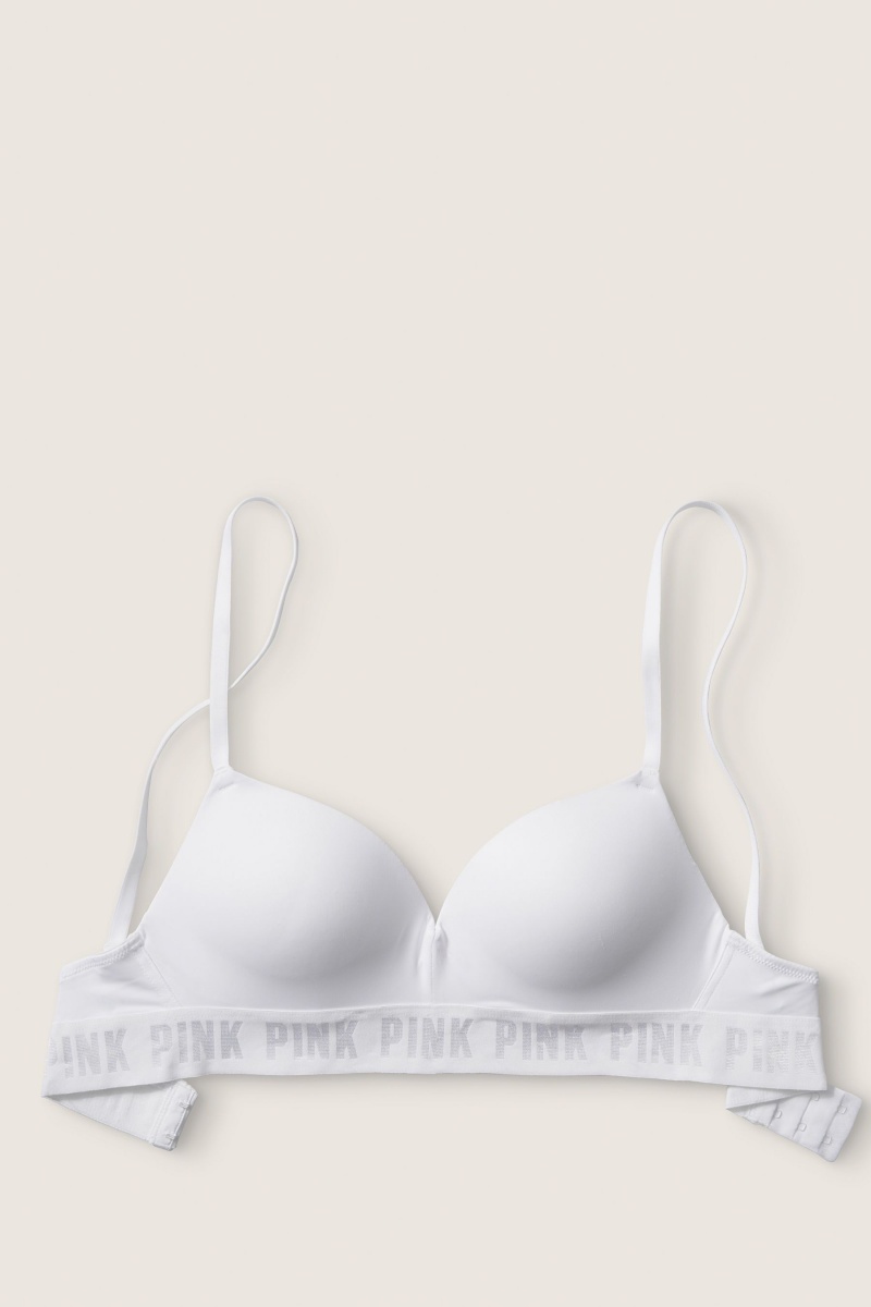 Victoria's Secret Wear Everywhere Smooth Non Wired Push Up T-Shirt Bra Beige | 217094JCL