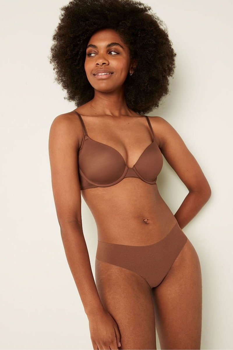 Victoria\'s Secret Wear Everywhere Smooth Lightly Forro T-Shirt Bra Soft Cappuccino Nude | 251498DYA