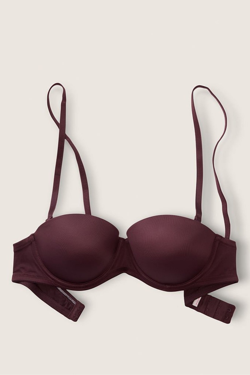 Victoria's Secret Wear Everywhere Smooth Multiway Strapless Push Up Bra Cafe Marrones | 254971ZBA