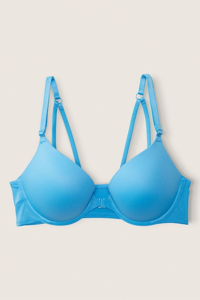 Victoria's Secret Wear Everywhere Smooth Tiras Shine Correa Back Bra Azur Azules | 293086OUX