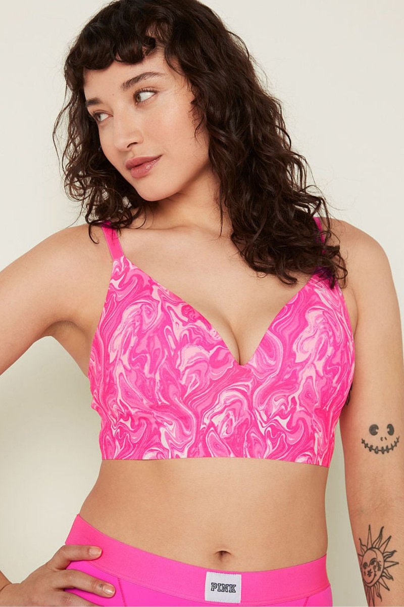 Victoria's Secret Wear Everywhere Smooth Non Wired Push Up Bralette Rosas | 457962ZHW