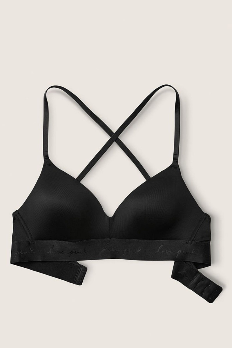 Victoria's Secret Wear Everywhere Smooth Lightly Forro Non Wired T-Shirt Bra Negras | 458167PCF