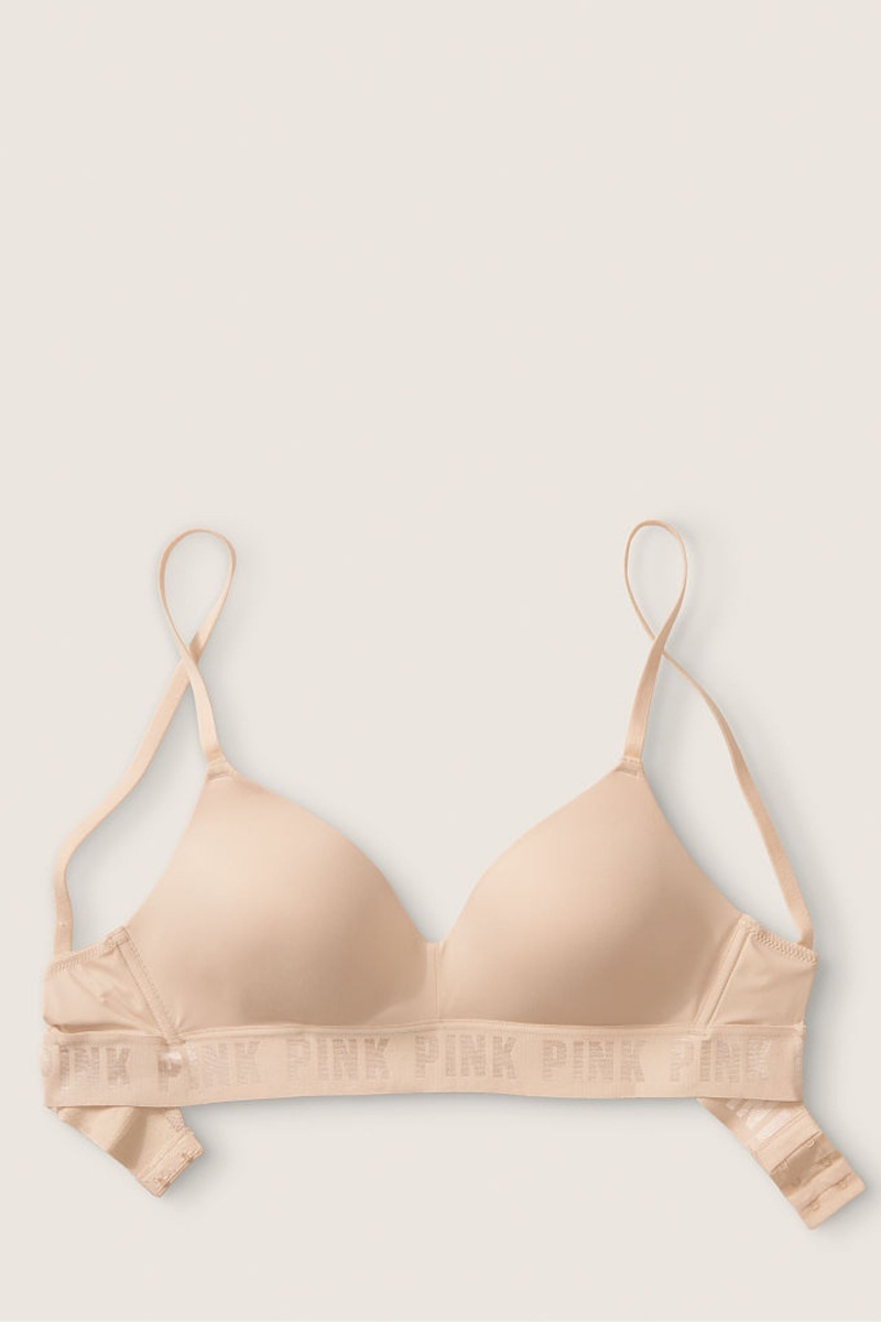 Victoria's Secret Wear Everywhere Smooth Lightly Forro Non Wired T-Shirt Bra Beige | 472180RTI