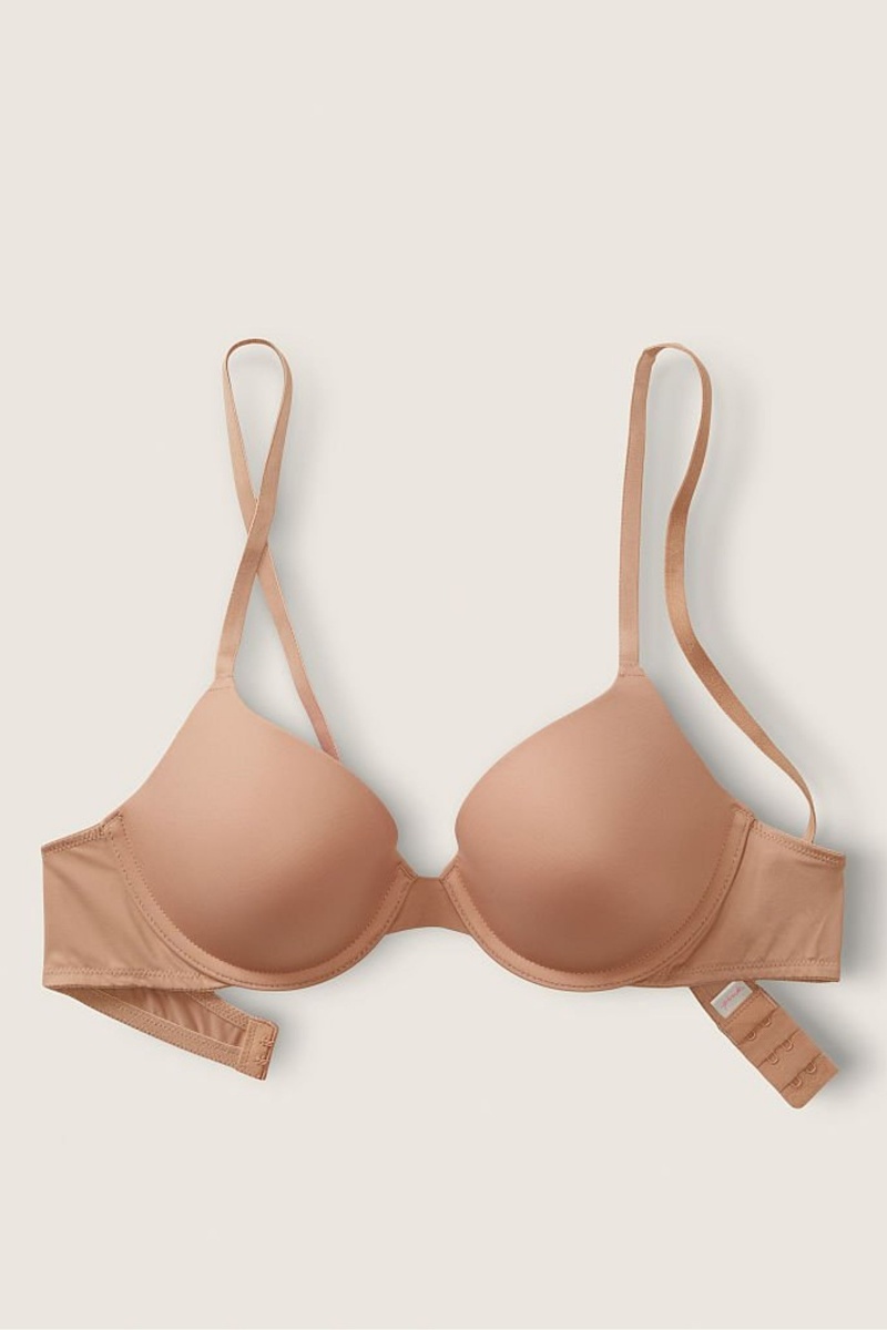 Victoria's Secret Wear Everywhere Smooth Lightly Forro T-Shirt Bra Mocha Latte Nude | 591826DPT