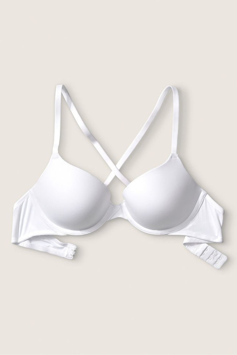 Victoria's Secret Wear Everywhere Smooth Lightly Forro T-Shirt Bra Blancas | 769504OEM