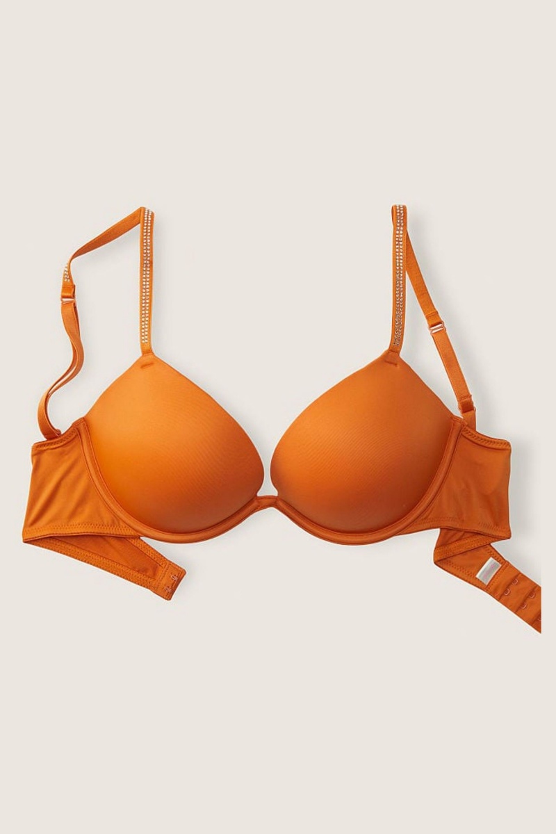 Victoria's Secret Wear Everywhere Smooth Push Up T-Shirt Bra Rosas | 926530UIF