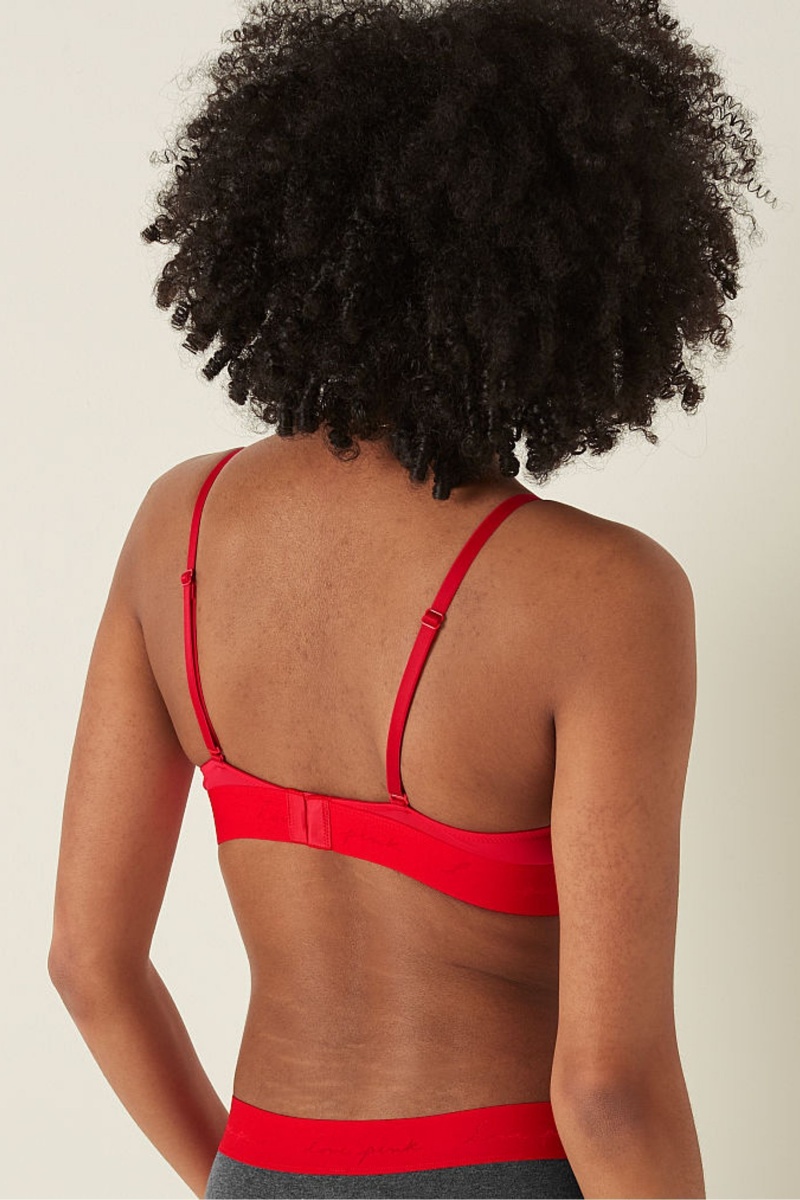 Victoria's Secret Wear Everywhere Smooth Push Up T-Shirt Bra Rojas | 926740HNZ