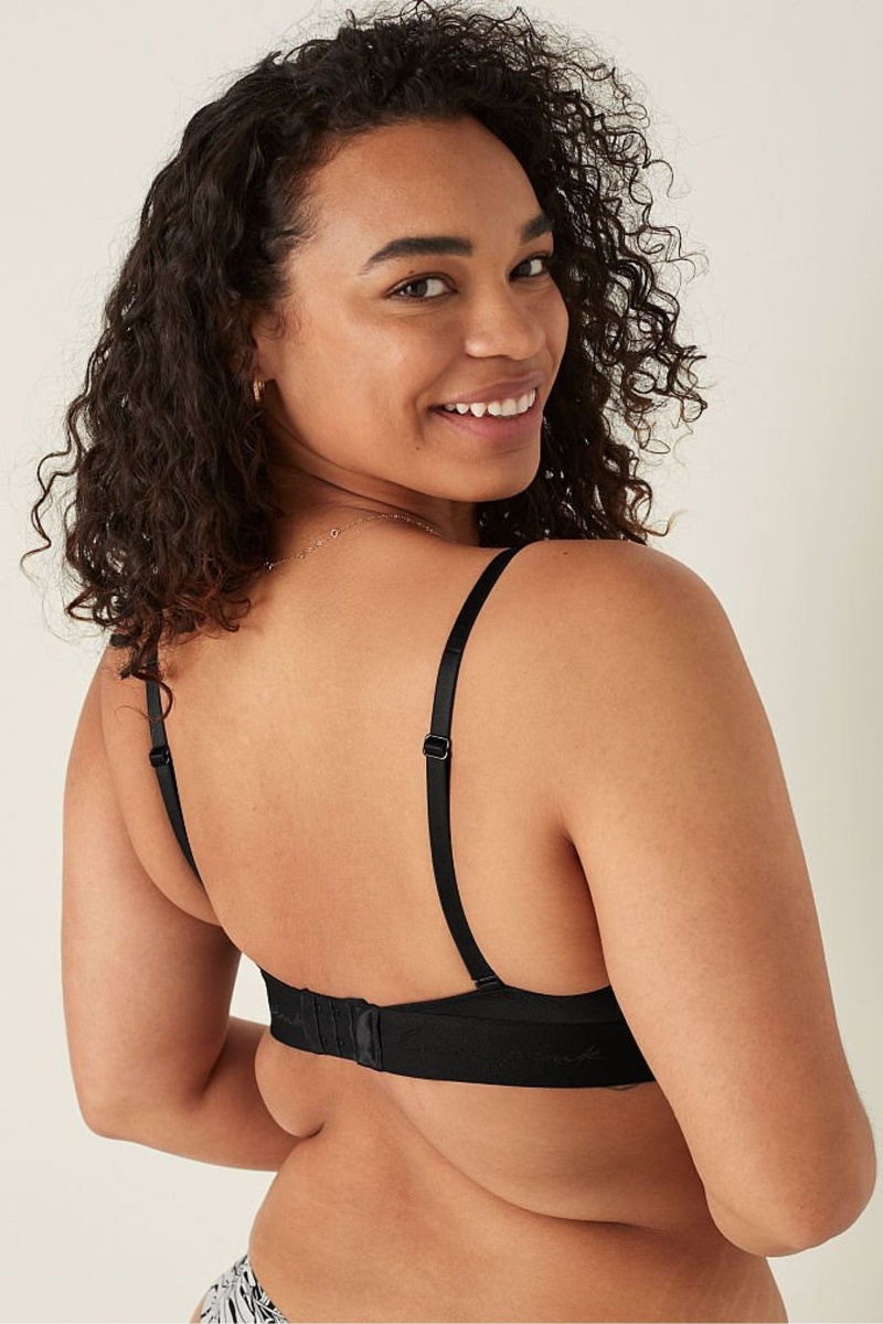 Victoria's Secret Wear Everywhere Smooth Lightly Forro Non Wired TShirt Bra Negras | 985206ZEY