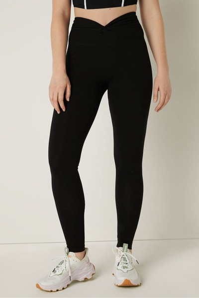 Victoria's Secret Algodon Twist Cintura Full Length Leggings Azules | 986205AGD