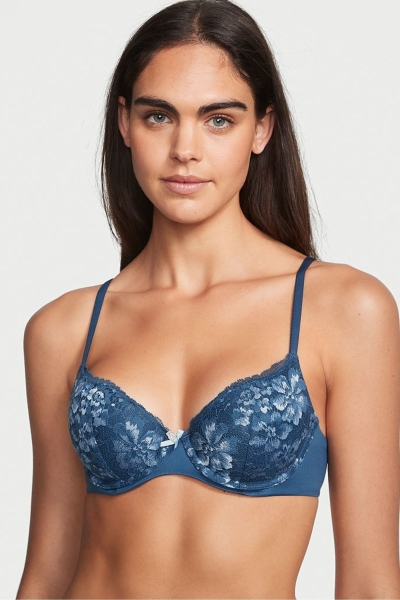 Victoria's Secret Body by Victoria Encaje Lightly Forro Demi Bra Azules | 913870GIR