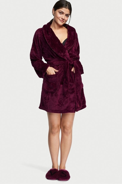 Victoria's Secret Cosy Corta Dressing Gown Rojas | 486507HMG