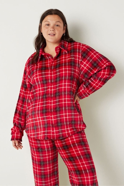 Victoria's Secret Cosy Long Sleeve Pyjama Top Rojas | 239760SWZ