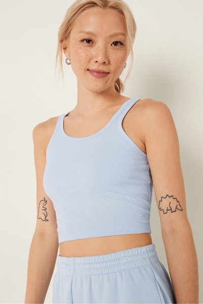 Victoria's Secret Crop Tank Top Azules | 931642ROB