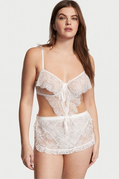 Victoria's Secret Cutout Bodysuit Blancas | 903287YRG