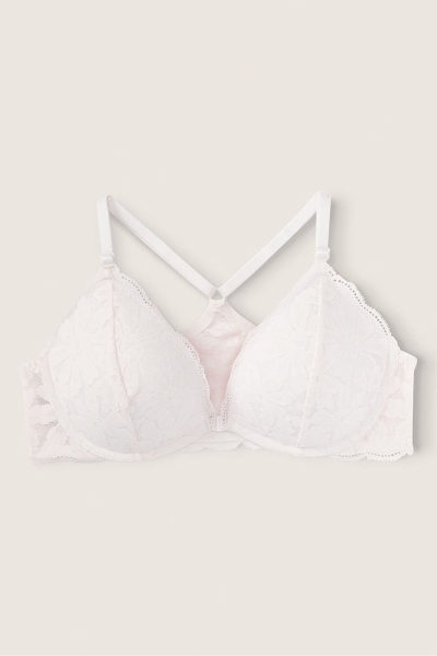 Victoria's Secret Encaje Front Fijacion Push Up Bra Blancas | 856027QRI