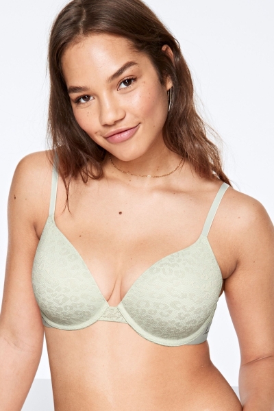 Victoria's Secret Encaje Lightly Forro T-Shirt Bra Azules | 068542GQT