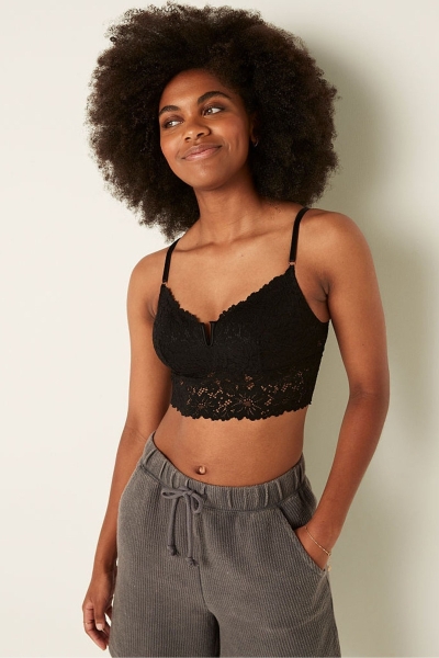 Victoria's Secret Encaje Longline Bralette Blancas | 856910ERB