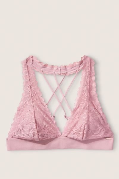 Victoria's Secret Encaje Tiras Back Halterneck Bralette Blancas | 098125HSU