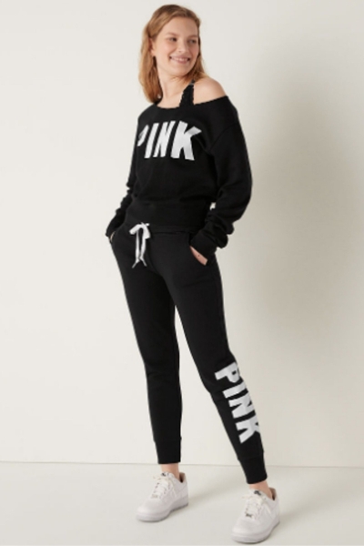 Victoria's Secret Fleece Lounge Jogger Negras | 208456TXK