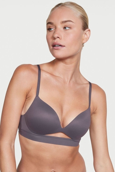 Victoria's Secret Incredible Smooth Non Wired Push Up Bra Gris | 290164ZRV