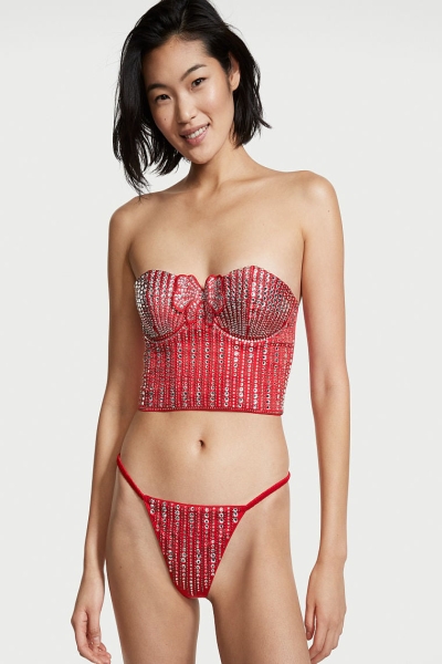 Victoria's Secret Lightly-Forro Embellished Bow Bustier Lipstick | 934028IWH