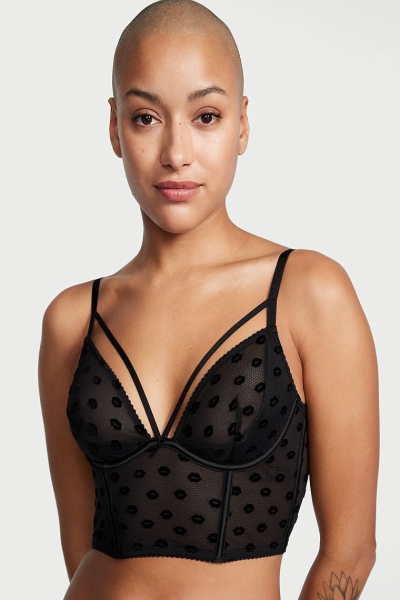 Victoria's Secret Lips Quarter Cup Corset Top Negras | 270138ONK