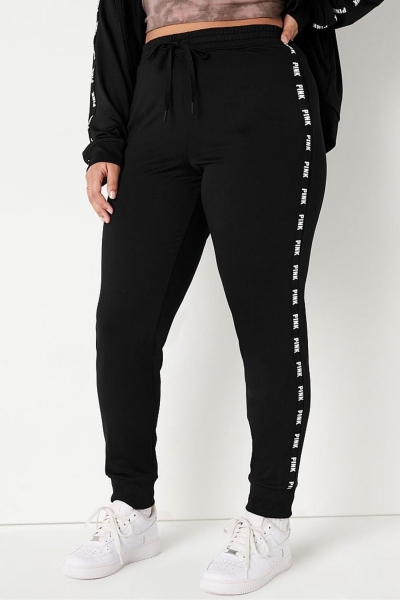 Victoria's Secret Logo Full Length Lounge Jogger Cafe Marrones | 768051JLV