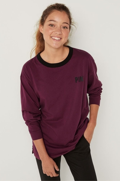 Victoria's Secret Long Sleeve T-Shirt Negras | 530976VIQ