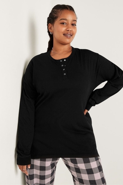 Victoria's Secret Long Sleeve T-Shirt Negras | 905724ANP