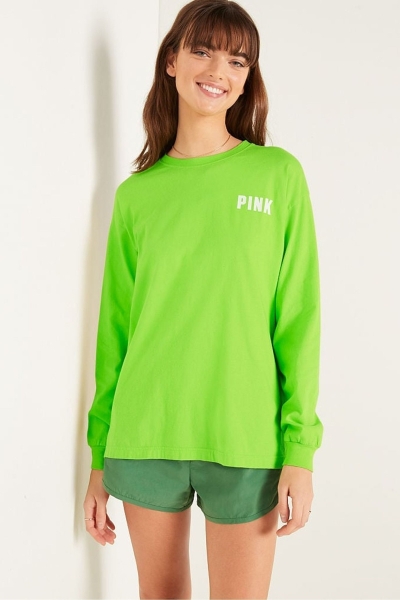 Victoria's Secret Long Sleeve T-Shirt Verde | 615907WVC