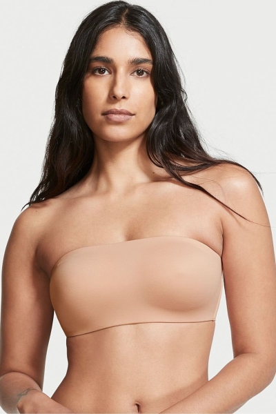 Victoria's Secret Love Cloud Smooth Lightly Forro Non Wired Strapless Bra Sweet Nougat Nude | 054697NZJ