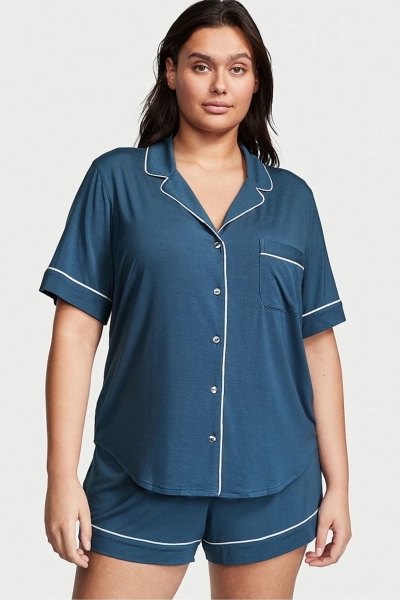 Victoria's Secret Modal Pyjama Corta Pyjamas Set Azules | 318672HSJ