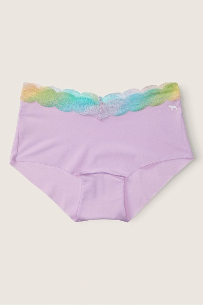 Victoria's Secret No-Show No-Show Boyshort Panties Misty Lilac With Gradient Lace | 940358CHA