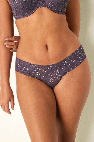 Victoria's Secret No-Show No Show Soft Encaje Cheekster Panties Moradas | 936751ART