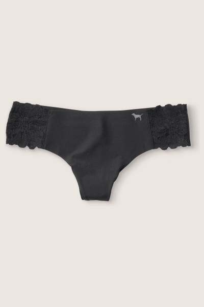 Victoria's Secret No-Show No Show Tanga Panties Negras | 812540IJR