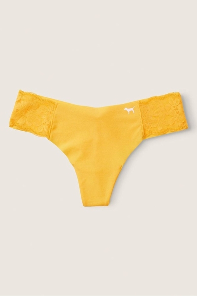 Victoria's Secret No-Show No Show Tanga Panties Amarillo | 913428NLA