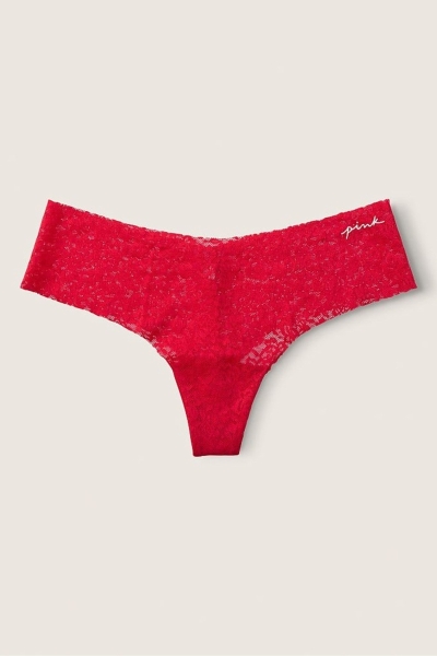 Victoria's Secret No Show Tanga Encaje Panties Azules | 068347OZM