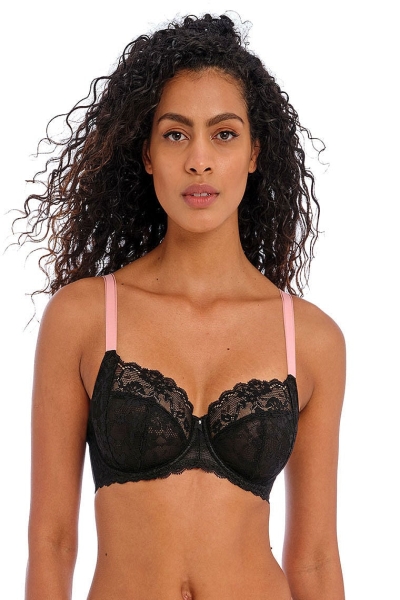 Victoria's Secret Offbeat Underwire Side Support Bra Black/Pink | 580349HFW