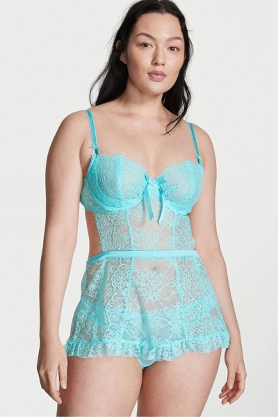 Victoria's Secret Open Back Babydoll Azules | 916402UNB