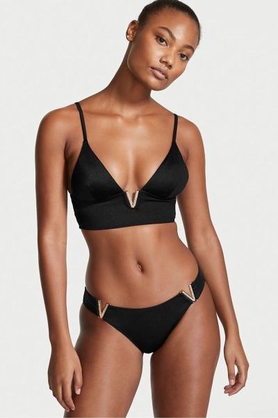 Victoria's Secret Plunge Triangle Bikini Top Negras | 681572MIA