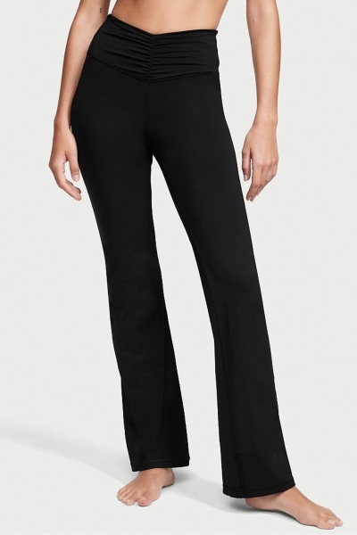 Victoria's Secret Ruched Anchos Leg Flare Legging Negras | 245386BKR