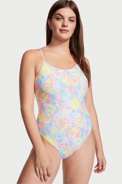 Victoria's Secret Scoop Swimsuit Camuflaje Azules | 130246XJO