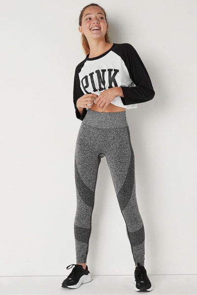 Victoria's Secret Seamless High Cintura Full Length Workout Tight Gris | 059674GIF