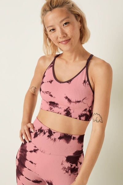 Victoria's Secret Seamless Lightly Forro Low Impact Sports Bra Rosas | 835012YBN