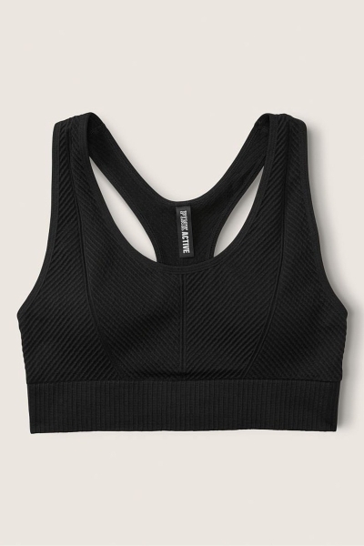 Victoria's Secret Seamless Seamless Lightly Forro Low Impact Racerback Sports Bra Negras | 308952MZU