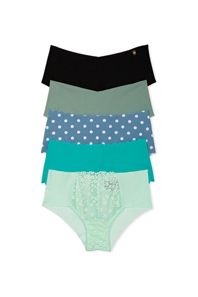 Victoria's Secret Sexy Illusions by Multipack No Show Cheeky Panties Verde | 964307KJO