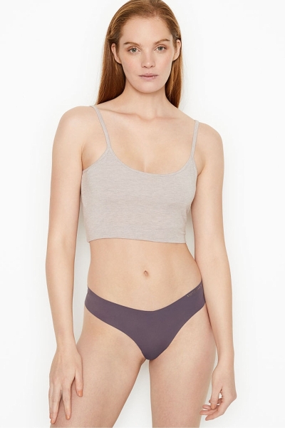 Victoria's Secret Sexy Illusions by No Show Tanga Panties Gris | 467501YNE