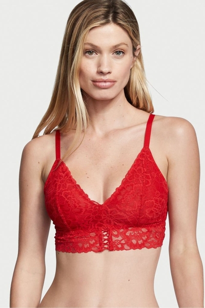 Victoria's Secret Sexy Tee Encaje Unlined Bralette Rojas | 156079HDJ