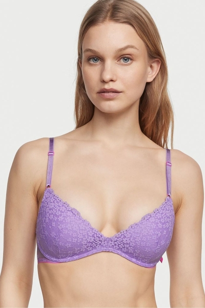 Victoria's Secret Sexy Tee Sexy T-Shirt Non Wired Push Up Bra Encaje Bra Moradas | 035624FQW