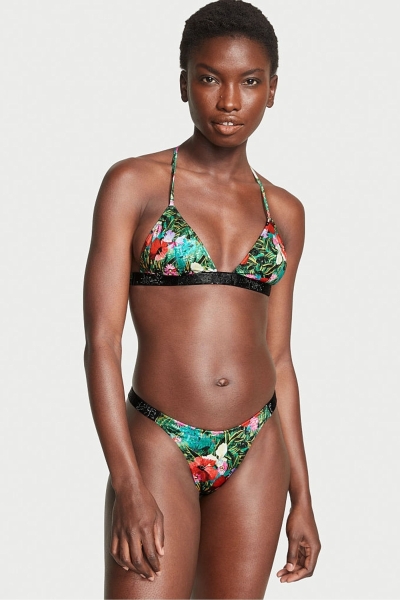 Victoria's Secret Shine Correa Swim Bikini Bottom Negras | 730869ICS